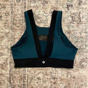 Lululemon Athletica Teal and Black Sports Bra